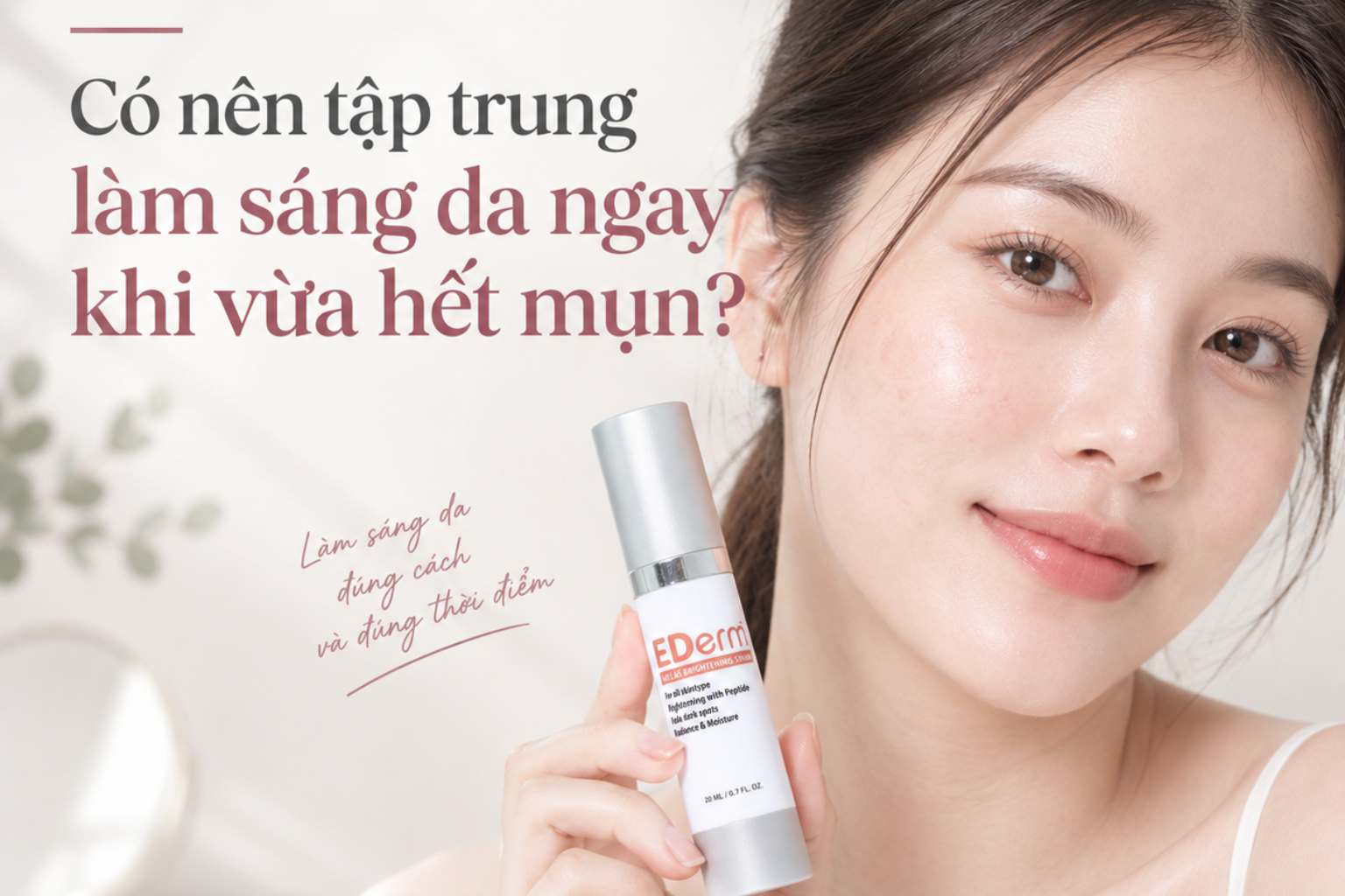 Có nên tập trung làm sáng da ngay khi vừa hết mụn