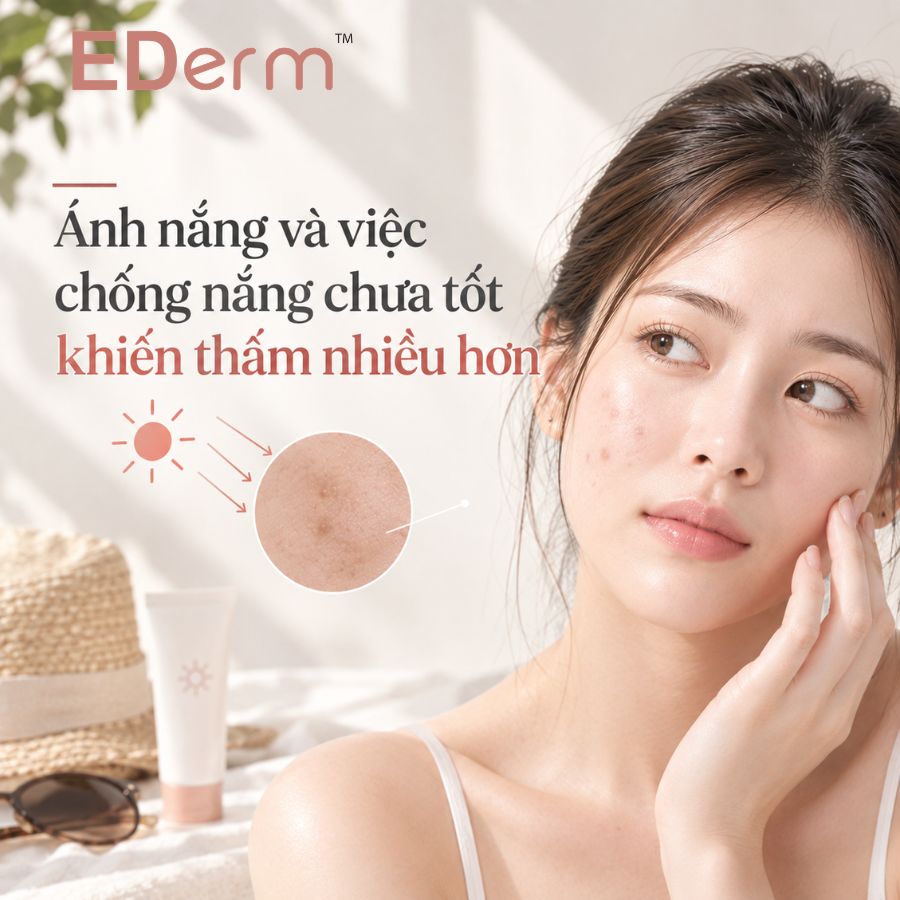 3. Ánh nắng và việc chống nắng chưa tốt